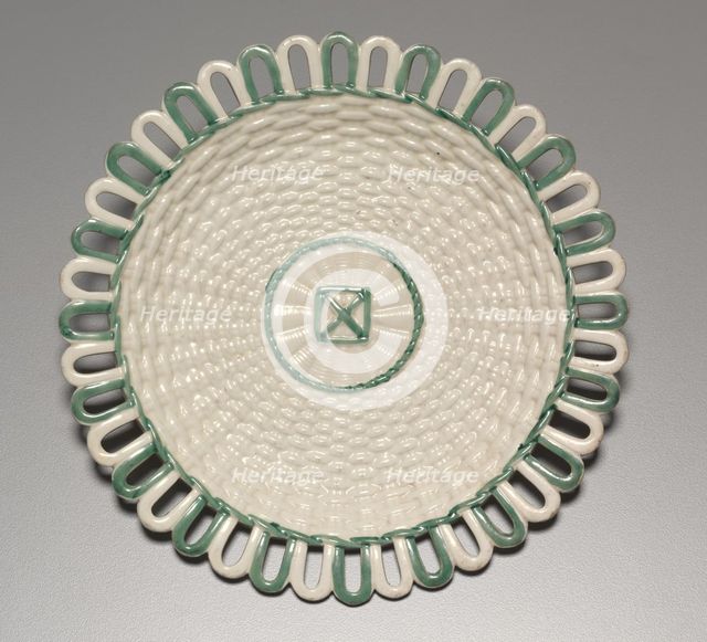 Wicker-Work Covered Basket on Stand (stand), c. 1780-1840. Creator: Wedgwood Factory (British).