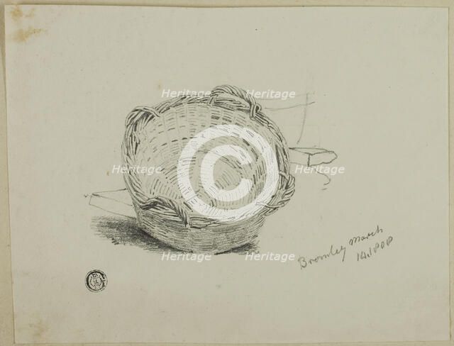 Wickerwork Washbasket, 1808/47. Creator: Joshua Cristall.