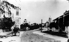 Wickham Terrace, Congregational Church on the left. Baptist Tabernacle on the right, 1894. Creator: Poul C Poulsen