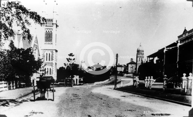 Wickham Terrace, Congregational Church on the left. Baptist Tabernacle on the right, 1894. Creator: Poul C Poulsen.