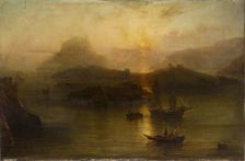 Wicklow Head and Blackrock Castle 1827-1883. Artist: Alfred Clint