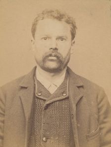 Widcoq. Fulgence, Ignace. 36 ans, né à Fressenneville (Somme). Mécanicien. Anarchiste. 10/..., 1894. Creator: Alphonse Bertillon