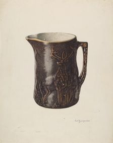 Wide Top Jug or Pitcher, c. 1940. Creator: Carl Buergerniss