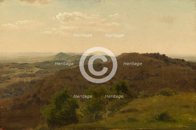 Wide view of the mountains, exercise, 1855. Creator: Werner Holmberg.