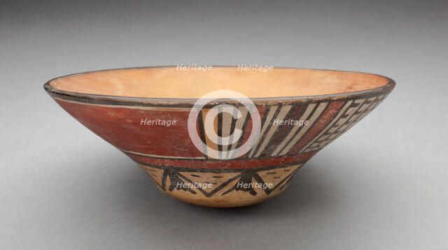Wide Bowl with Geomeric Motifs, 180 B.C./A.D. 500. Creator: Unknown.