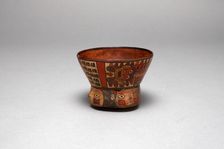 Wide-Mouth Cup Depicting a Costumed Performer and Mice, with Modeled Heads, 180 B.C./A.D. 500. Creator: Unknown