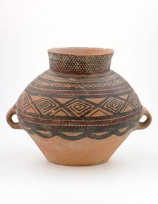 Wide mouth storage jar with bands and lozenge-spiral design, about 2200-2000 B.C.E.. Creator: Unknown