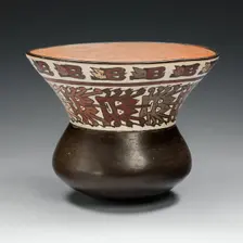 Wide-Necked Bowl with Rows of Abstract Masks and Trophy Heads, 180 B.C./A.D. 500. Creator: Unknown