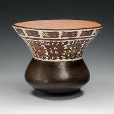 Wide-Necked Bowl with Rows of Abstract Masks and Trophy Heads, 180 B.C./A.D. 500. Creator: Unknown