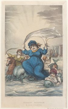 Widow Ducker & Her Nymphs, from "Poetical Sketches of Scarborough", 1813., 1813. Creators: Thomas Rowlandson, Joseph Constantine Stadler, J. Bluck