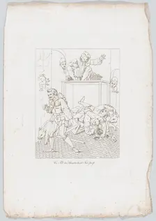 Wie Till die Schneider duch Saüe straft (How Till Eugenspiegel Punished the Tailors), 1806. Creator: Johann Heinrich Lips