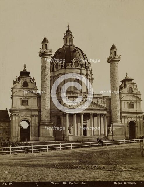 Wien. Die Carlskirche, late 19th century. Creator: Oscar Kramer.