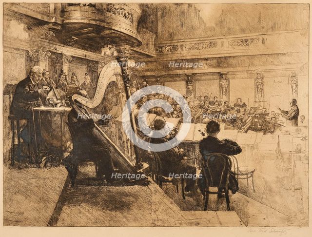 Wiener Philharmoniker, 1926. Creator: Schmutzer, Ferdinand (1870-1928).