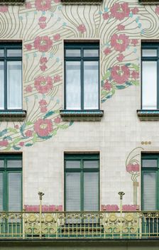Wienzeilenhauser, Vienna, Austria, (1898), 2015. Artist: Alan John Ainsworth