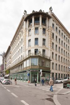 Wienzeilenhauser, Vienna, Austria, (1898), 2015. Artist: Alan John Ainsworth