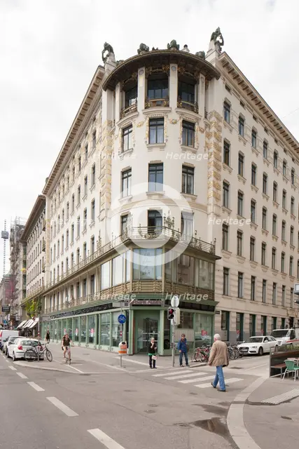 Wienzeilenhauser, Vienna, Austria, (1898), 2015. Artist: Alan John Ainsworth.