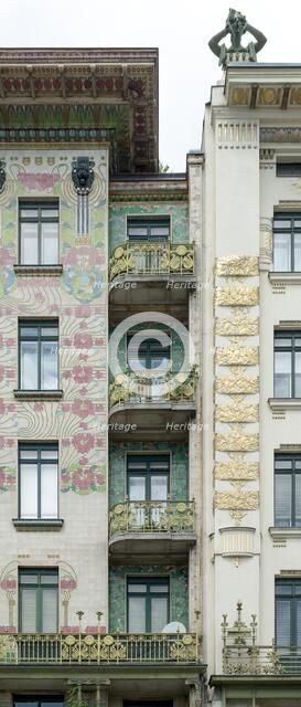 Wienzeilenhauser, Vienna,  Austria, (1898), 2015. Artist: Alan John Ainsworth.