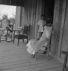 Wife of tenant farmer with two of her six children..., Chatham County, N Carolina, 1939. Creator: Dorothea Lange