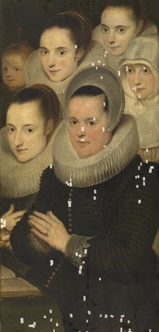 Wife of the donor with five daughters, c1620s. Creator: Cornelis de Vos