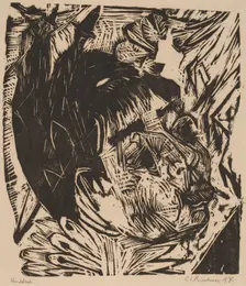 Wife of Professor Schaxel, 1917-1918. Creator: Ernst Kirchner