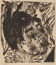Wife of Professor Schaxel, 1917-1918. Creator: Ernst Kirchner