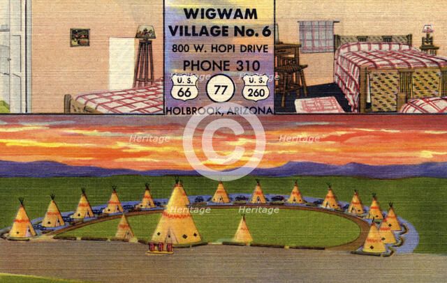 Wigwam Village No 6, Holbrook, Arizona, 1951. Artist: Unknown