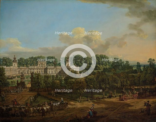 Wilanow Palace as seen from the entrance, 1776. Creator: Bellotto, Bernardo (1720-1780).