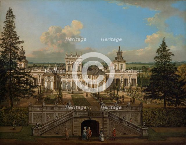 Wilanów Palace seen from the gardens, 1776. Creator: Bellotto, Bernardo (1720-1780).