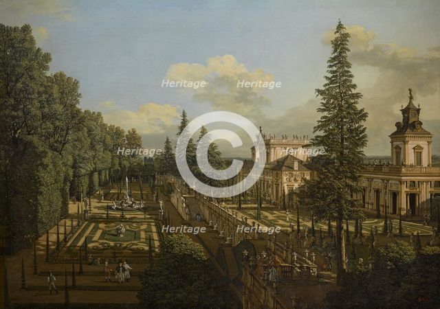 Wilanów Palace seen from the gardens, 1777.