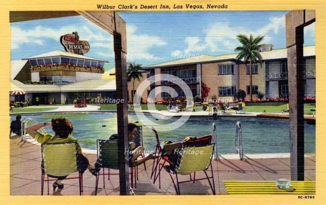 'Wilbur Clark's Desert Inn, Las Vegas, Nevada', postcard, 1950. Artist: Unknown