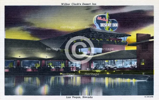 'Wilbur Clark's Desert Inn, Las Vegas, Nevada', postcard, 1951. Artist: Unknown