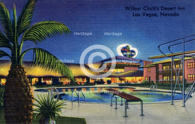 'Wilbur Clark's Desert Inn, Las Vegas, Nevada', postcard, 1951. Artist: Unknown