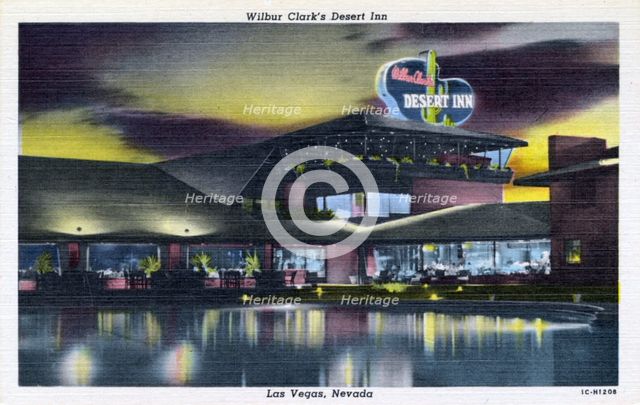 'Wilbur Clark's Desert Inn, Las Vegas, Nevada', postcard, 1951. Artist: Unknown