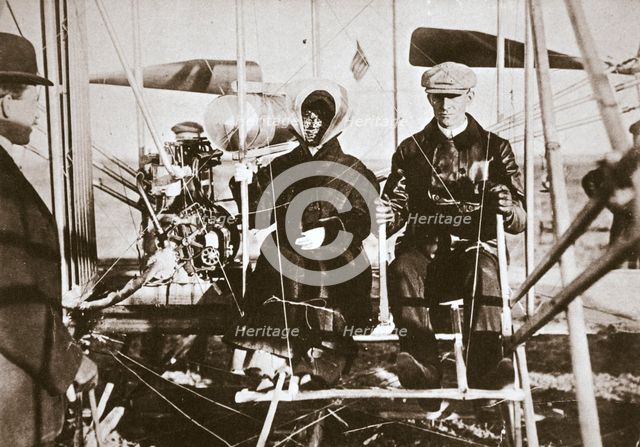 Wilbur Wright and his sister, Katherine, 1909.  Creator: Unknown.