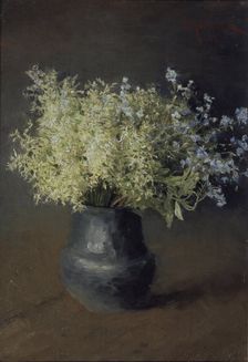 Wild violets and forget-me-nots, 1889. Artist: Levitan, Isaak Ilyich (1860-1900)