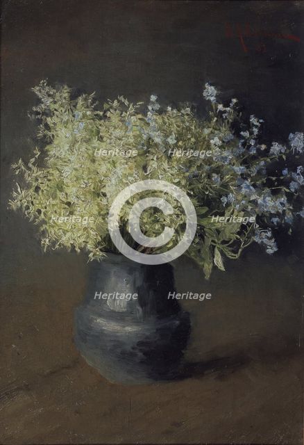 Wild violets and forget-me-nots, 1889. Artist: Levitan, Isaak Ilyich (1860-1900)