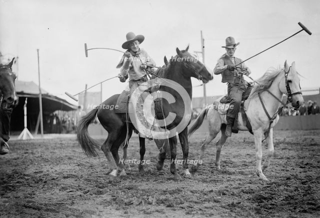 Wild West Polo, Coney Isl., between c1910 and c1915. Creator: Bain News Service.