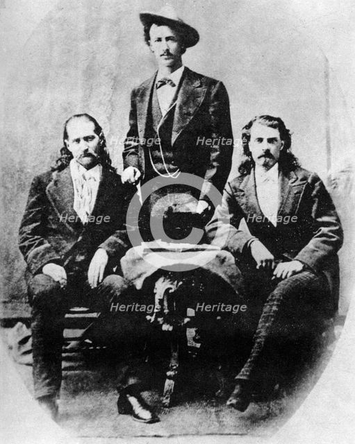 'Wild Bill' Hickok, 'Texas Jack' Omohundro and 'Buffalo Bill' Cody, c1870s (1954). Artist: Unknown