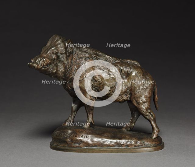 Wild Boar, 19th century. Creator: Antoine-Louis Barye (French, 1796-1875), probably by.