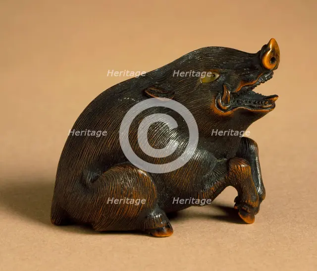 Wild Boar, First half of 19th century. Creators: Unknown, Naito Toyomasa.
