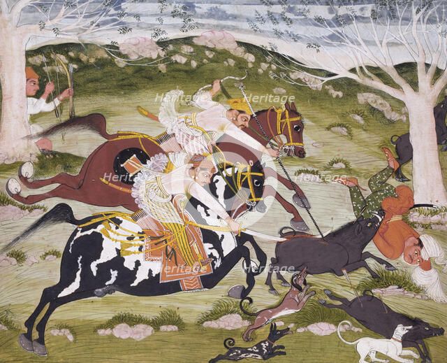 Wild Boar Hunt, c1675. Creator: Unknown.