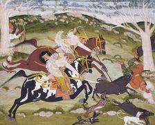 Wild Boar Hunt, c1675. Creator: Unknown