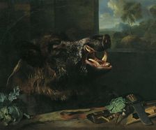 Wild boar still life, 1718. Creator: Johann Georg de Hamilton