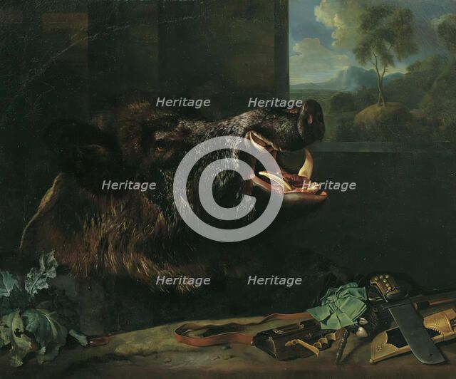 Wild boar still life, 1718. Creator: Johann Georg de Hamilton.