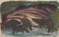 Wild Boars in the Water, 1910-1911