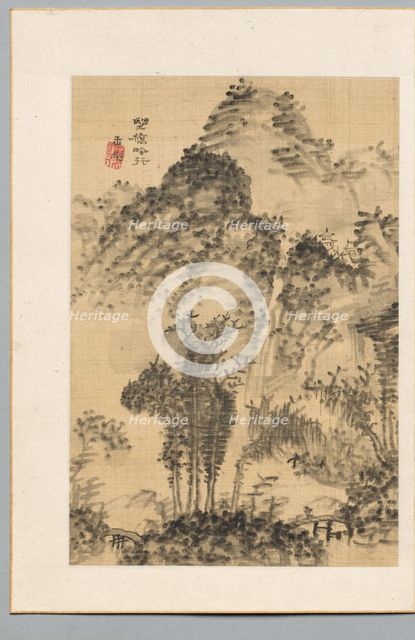 Wild Bridge, Poet's Walk, late 18th-early 19th century. Creator: Gyokudo Uragami (Japanese, 1745-1820).