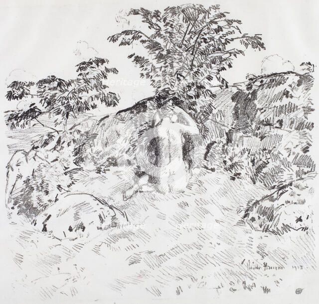 Wild Cherry Tree, 1918. Creator: Frederick Childe Hassam.