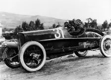 Wild driving an Itala 51, in the Targa Florio race, Sicily, 1922