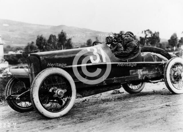 Wild driving an Itala 51, in the Targa Florio race, Sicily, 1922. Artist: Unknown