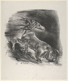 Wild Horse, 1828., 1828. Creator: Eugene Delacroix